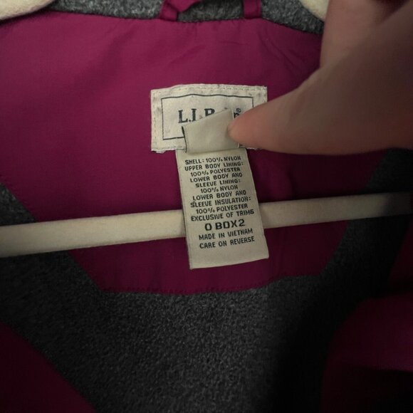 LL Bean Women’s Thinsulate Lined Hooded Jacket Coat Red 0BDX2 Size L Large Reg * - Picture 7 of 16